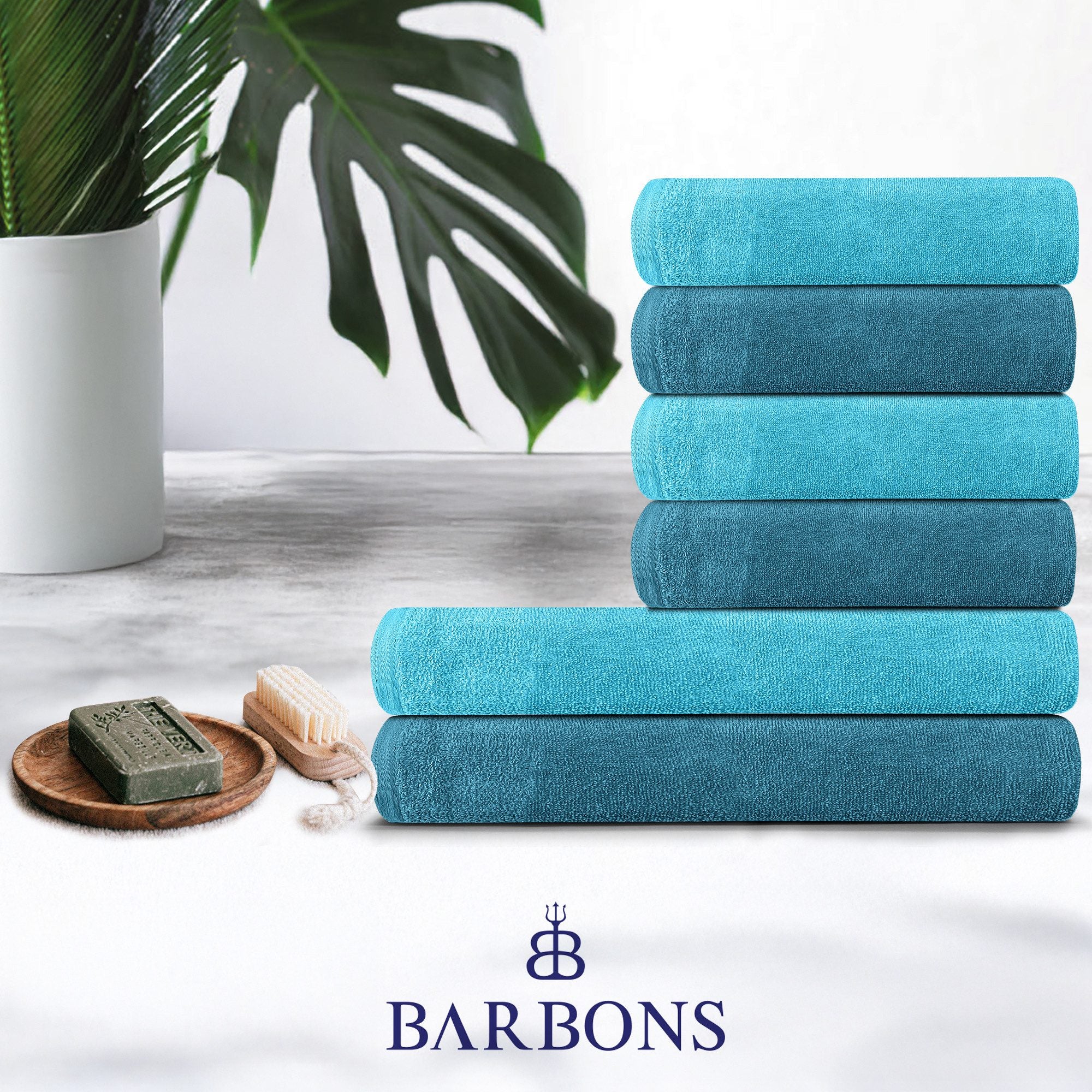 Barbons - Handtuch Set 6-tlg, Badetuch & Badehandtuch