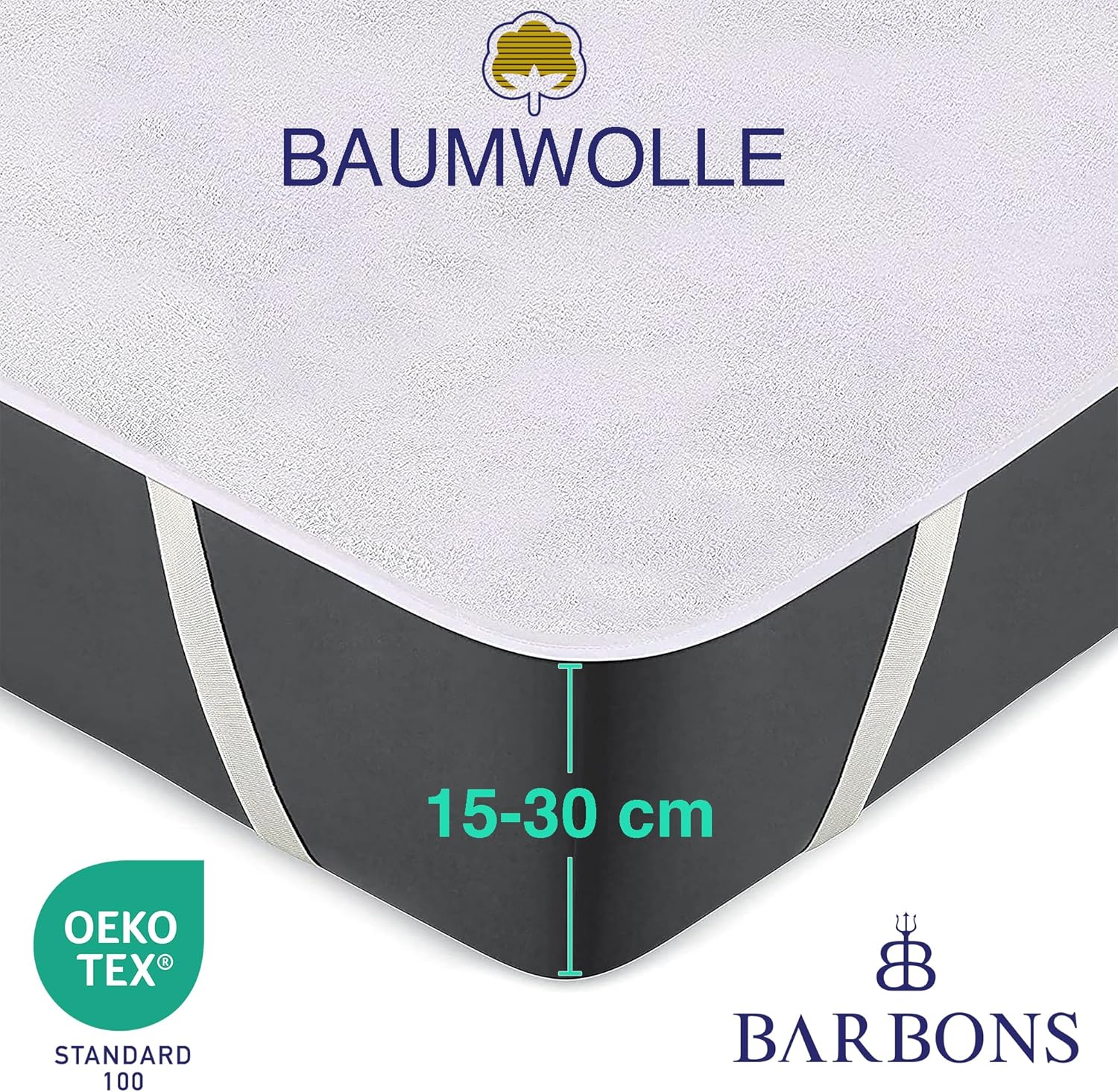 Barbons - Matratzenschoner - Weiß - Oberfläche aus Baumwolle