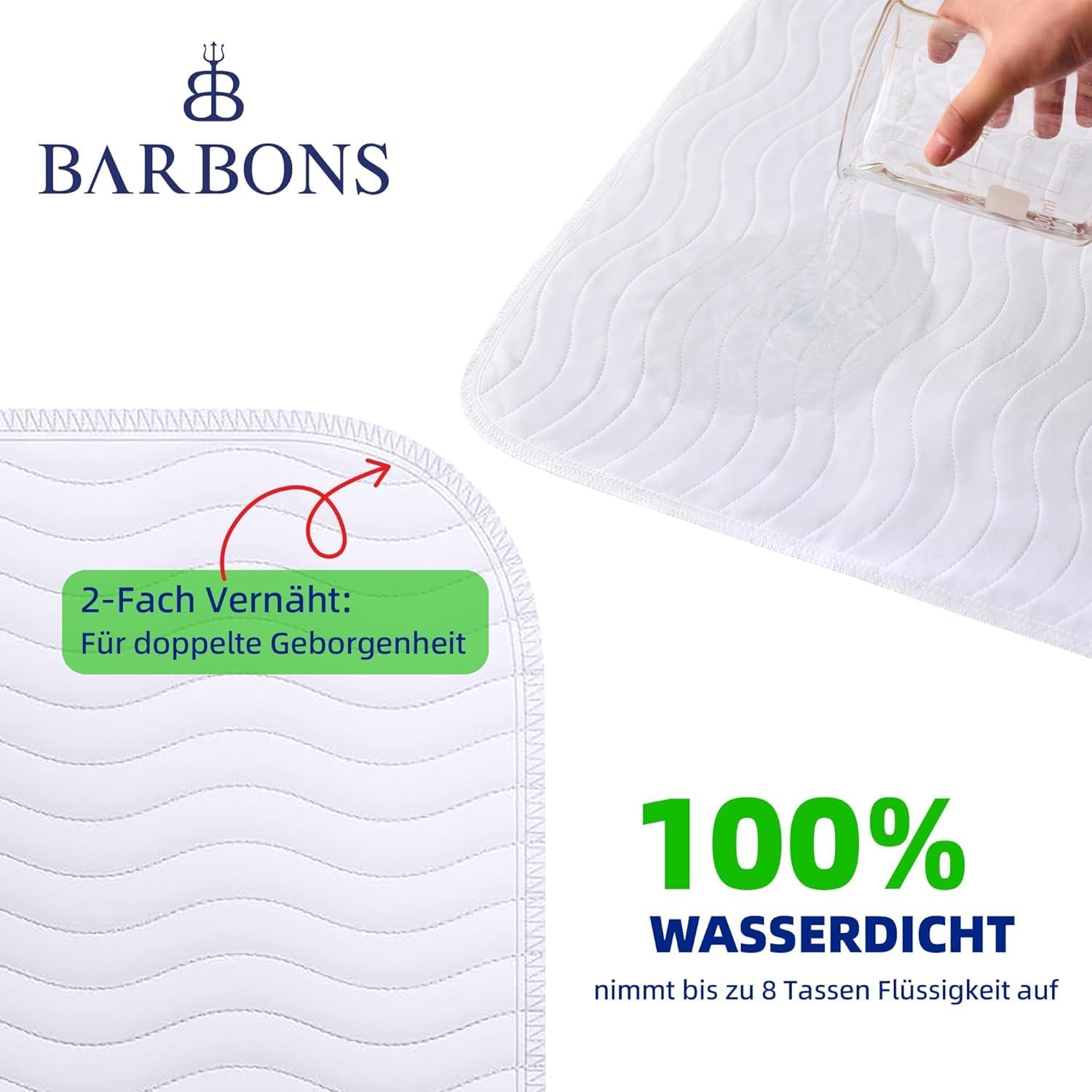 Barbons - Inkontinenzunterlage - waschbar Matratzenschutz