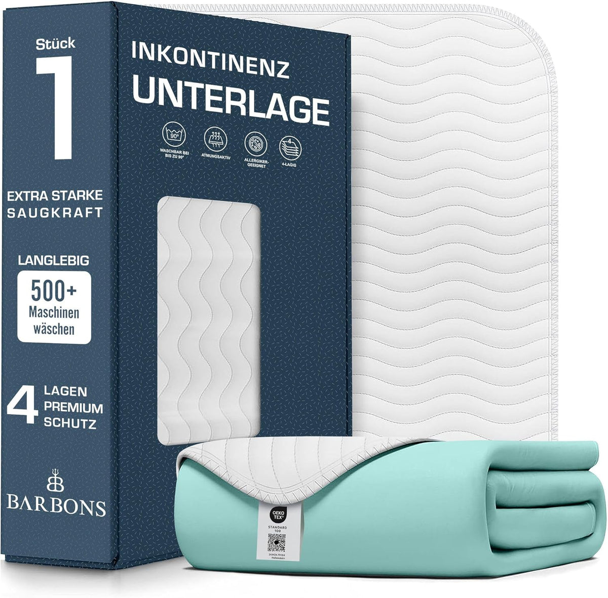 Barbons - Inkontinenzunterlage - waschbar Matratzenschutz