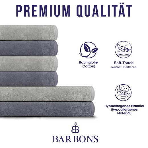 Barbons - Handtuch Set 6-tlg, Badetuch & Badehandtuch